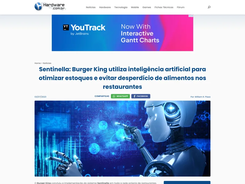 Matéria do Hardware.com.br sobre o Sentinella